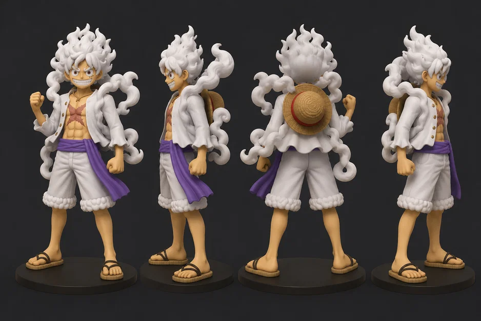 Mô hình 3D Luffy Gear 5 - Figure nhân vật One Piece cực chi tiết - Image 1