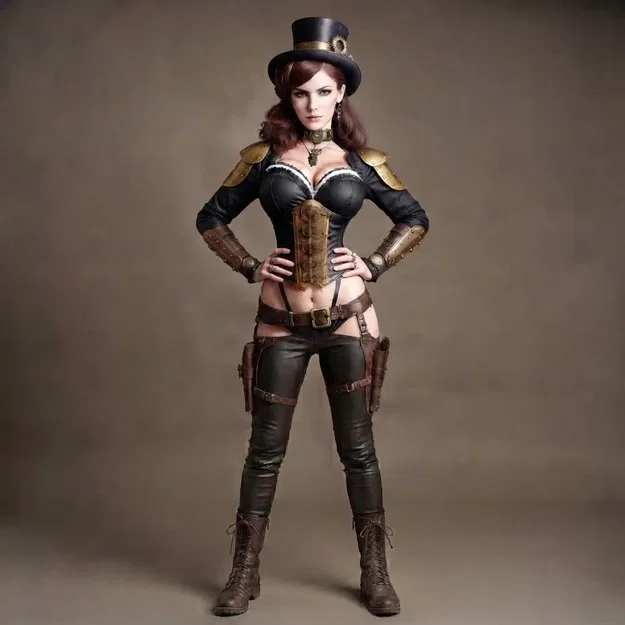 Mô hình Steampunk Beauty: Tượng nữ chiến binh nghệ thuật ấn tượng - Image 1