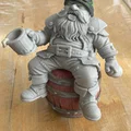 Mô hình tượng chú lùn Durf say rượu làm hộp giấu chìa khóa 3D - Thumbnail 1