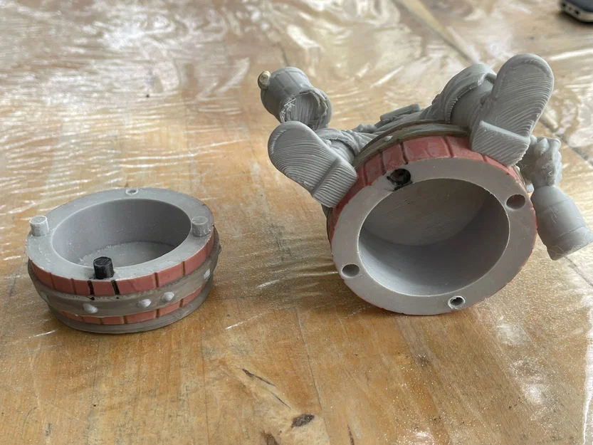 Mô hình tượng chú lùn Durf say rượu làm hộp giấu chìa khóa 3D - Image 2