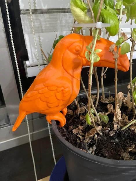 Mô hình chú chim Toucan 3D trang trí chậu cây đầy màu sắc - Image 3
