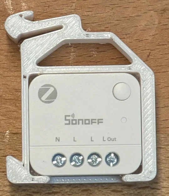 Khung gá gắn thanh ray DIN cho SONOFF MINI-ZB1GP - Image 1