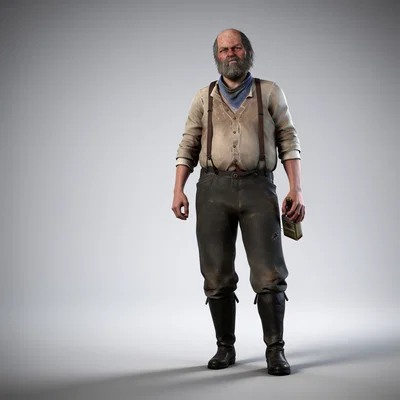 Mô hình Uncle Red Dead Redemption 2 (RDR2) chi tiết cho in 3D
