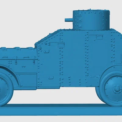 Mô hình in 3D xe bọc thép Mỹ thời Thế chiến I (WW1 Armored Car)