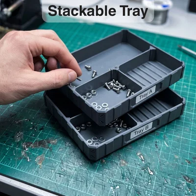 Khay chồng tầng phong cách hầm hố (Rugged Stackable Tray)
