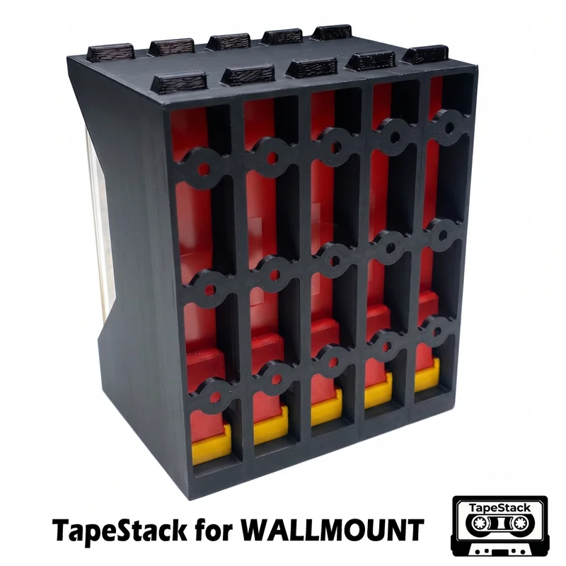 TapeStack WALLMOUNT RACK - Giá treo băng cassette với cơ chế PUSH-TO-PICK cực đã