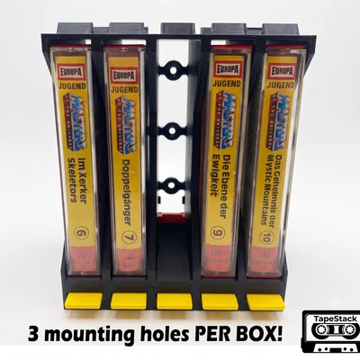 TapeStack WALLMOUNT RACK - Giá treo băng cassette với cơ chế PUSH-TO-PICK cực đã