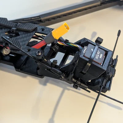 Ngàm gắn GPS M10 và Anten ELRS cho Axisflying Manta 10
