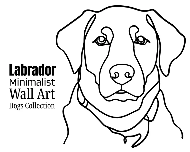 Tranh treo tường tối giản Labrador – Decor hình bóng cún cưng sang trọng - Image 1