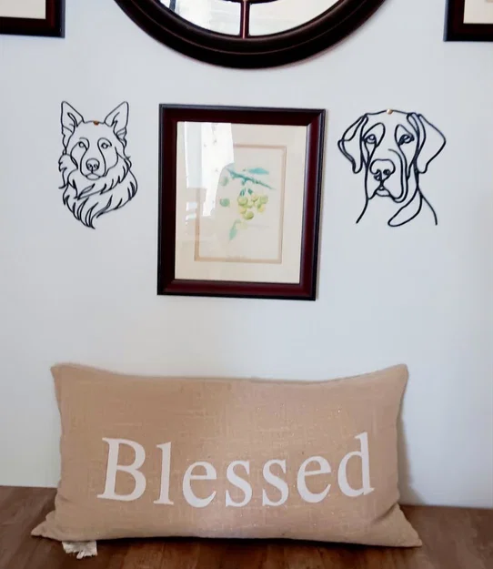 Tranh treo tường tối giản hình chó Great Dane – Decor hình dáng sang trọng - Image 2