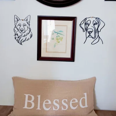 Tranh treo tường tối giản hình chó Great Dane – Decor hình dáng sang trọng