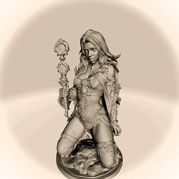 File STL Holy Priestess | Mô hình Nữ tu sĩ Fantasy | Figure nhựa chi tiết cao - Image 3