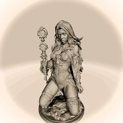 File STL Holy Priestess | Mô hình Nữ tu sĩ Fantasy | Figure nhựa chi tiết cao