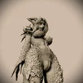 File STL Dragon Evoker | Mô hình nữ chiến binh rồng quyến rũ | Tượng Resin chi tiết cao - Thumbnail 1
