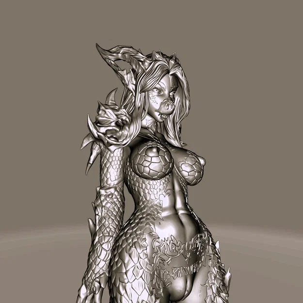 File STL Dragon Evoker | Mô hình nữ chiến binh rồng quyến rũ | Tượng Resin chi tiết cao - Image 3