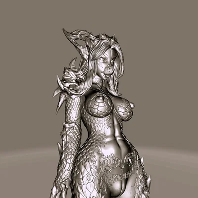 File STL Dragon Evoker | Mô hình nữ chiến binh rồng quyến rũ | Tượng Resin chi tiết cao