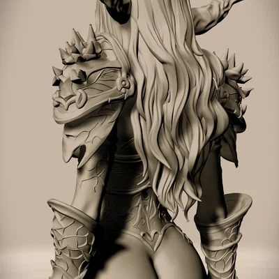 File STL Dragon Evoker Girl | Mô hình Dragonkin Fantasy Quyến Rũ | Tượng Resin Độ Chi Tiết Cao