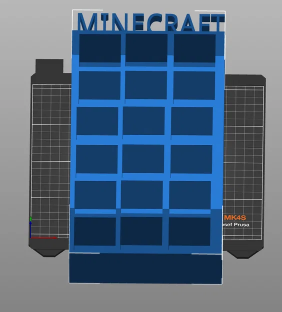 Kệ trưng bày mô hình Minecraft phiên bản 2 (In 3D STL) - Image 1