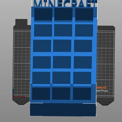 Kệ trưng bày mô hình Minecraft phiên bản 2 (In 3D STL)
