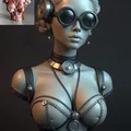 Tượng bán thân phụ nữ phong cách Steampunk - Thumbnail 1