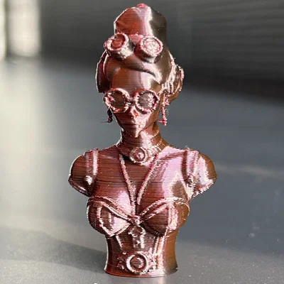 Tượng bán thân phụ nữ phong cách Steampunk