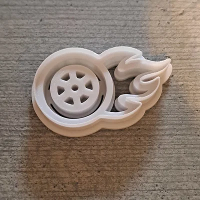 Khuôn Cắt Bánh Quy Hình Bánh Xe Rực Lửa (Flaming Wheel Cookie Cutter)