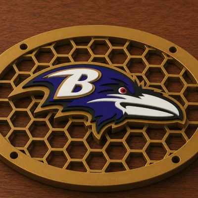 Mặt che loa 6x9 Baltimore Ravens - Phụ kiện in 3D độc đáo cho dàn âm thanh