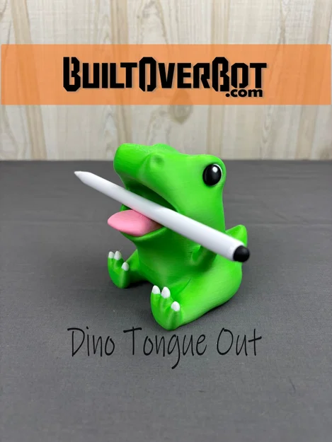 Mô hình 3D Dino Tongue Out: Chú khủng long giữ bút siêu đáng yêu - Image 1