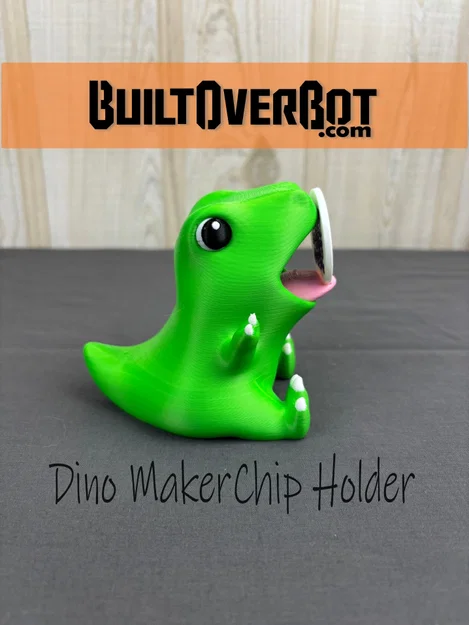 Dino MakerChip Holder - Mô hình khủng long giữ thẻ bài in 3D siêu cute - Image 2