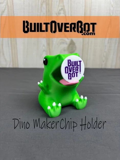 Dino MakerChip Holder - Mô hình khủng long giữ thẻ bài in 3D siêu cute - Image 3
