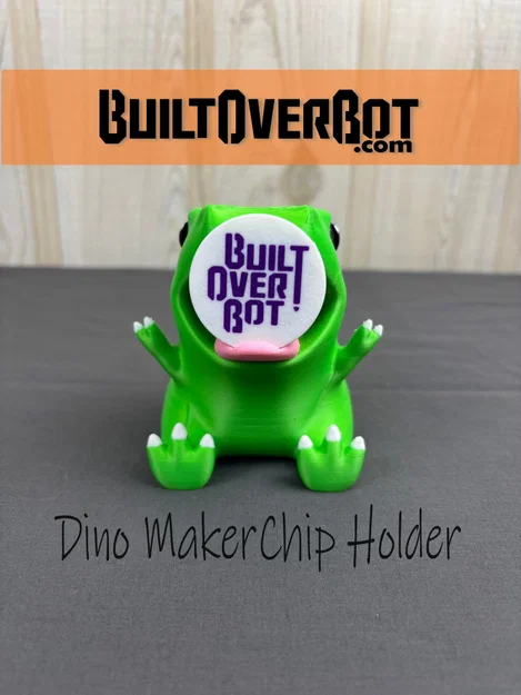 Dino MakerChip Holder - Mô hình khủng long giữ thẻ bài in 3D siêu cute - Image 4