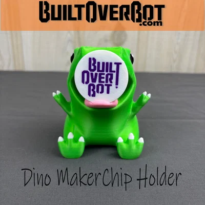 Dino MakerChip Holder - Mô hình khủng long giữ thẻ bài in 3D siêu cute