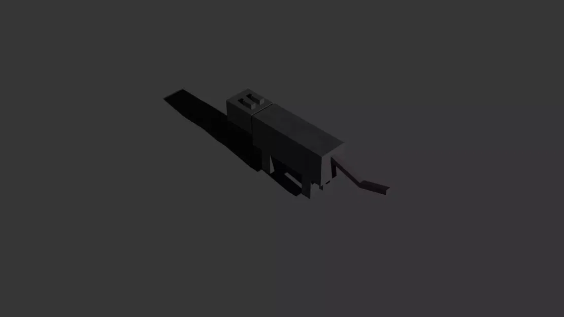 Mô hình 3D Mèo Đen Cách Điệu - Lấy cảm hứng từ Minecraft - Image 2