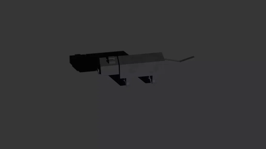 Mô hình 3D Mèo Đen Cách Điệu - Lấy cảm hứng từ Minecraft - Image 3