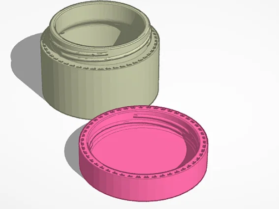 Mẫu in 3D hộp đựng đồ có nắp vặn tiện lợi (Screwing Container) - Image 1