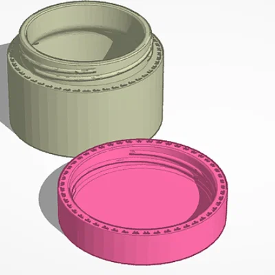 Mẫu in 3D hộp đựng đồ có nắp vặn tiện lợi (Screwing Container)
