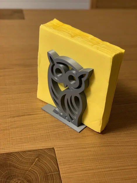 Khay Đựng Khăn Giấy Hình Cú Mèo - Mẫu In 3D Độc Đáo Cho Bàn Ăn - Image 3