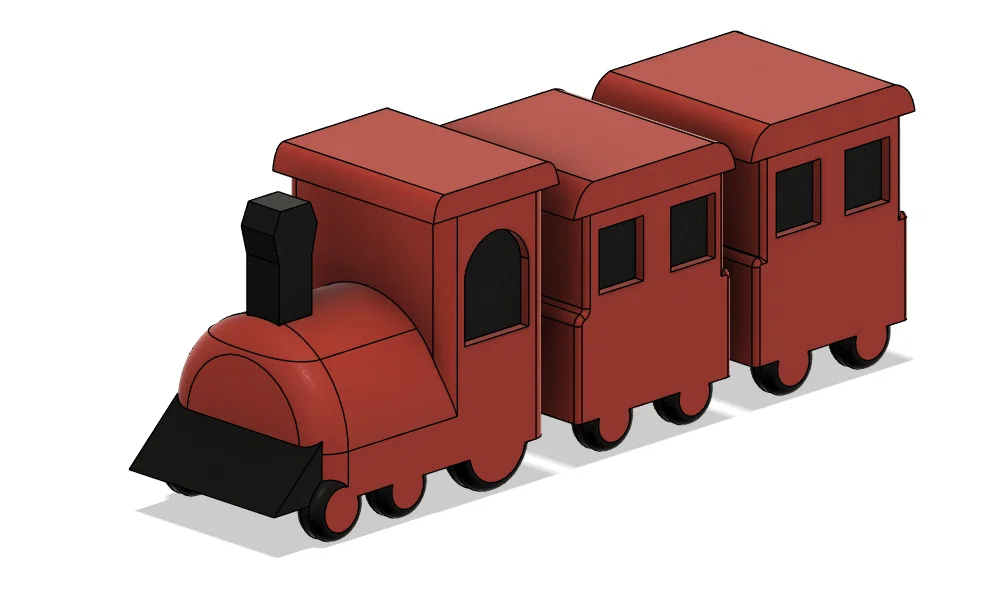 Mô hình tàu hỏa lưu trữ đồ dùng để bàn Modular Box Train Storage - Image 3