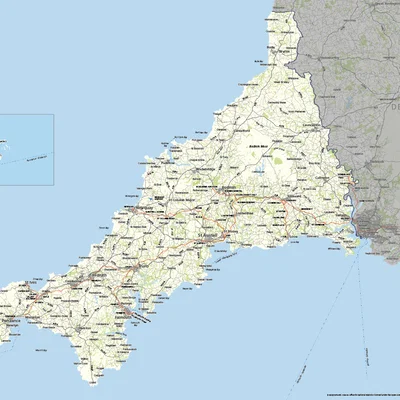 Bản đồ linh hoạt Cornwall (Cornwall Flexi Map)