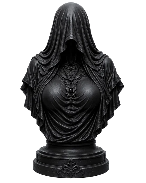 Tượng Bán Thân Quý Cô Gothic Bí Ẩn V2 – Tượng Dark Fantasy - Image 1