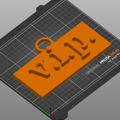 Mô hình 3D bảng tên V.I.P. treo trang trí đẹp mắt