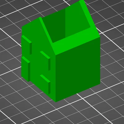 Mẫu in 3D ống cắm bút hình ngôi nhà xinh xắn (dům na pastelky)