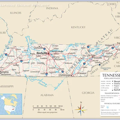 Bản đồ linh hoạt Tennessee (Tennessee Flexi Map)
