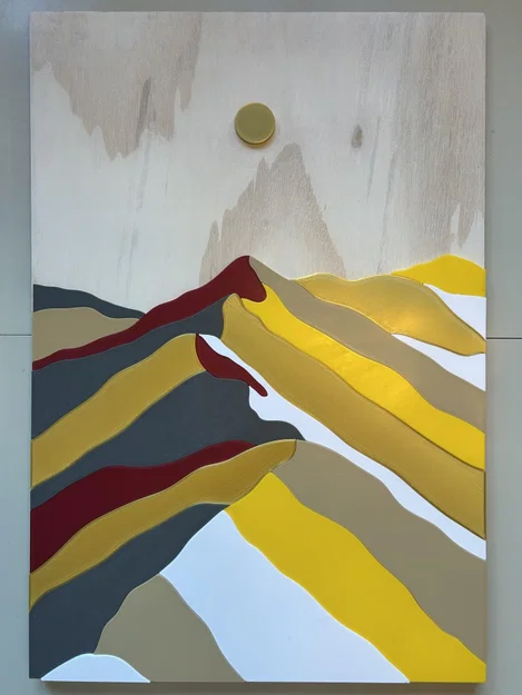 Tranh phong cảnh núi non (Mountain painting) - Image 1