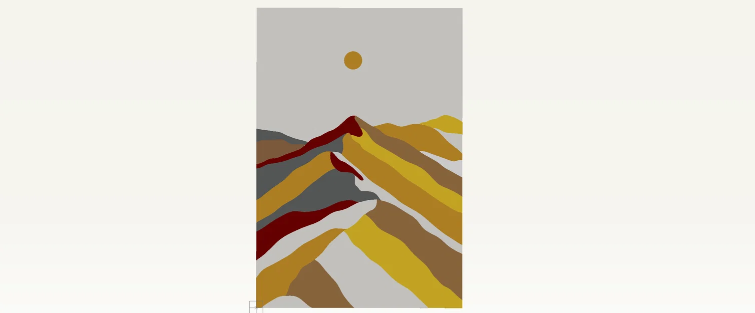 Tranh phong cảnh núi non (Mountain painting) - Image 3