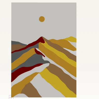 Tranh phong cảnh núi non (Mountain painting)