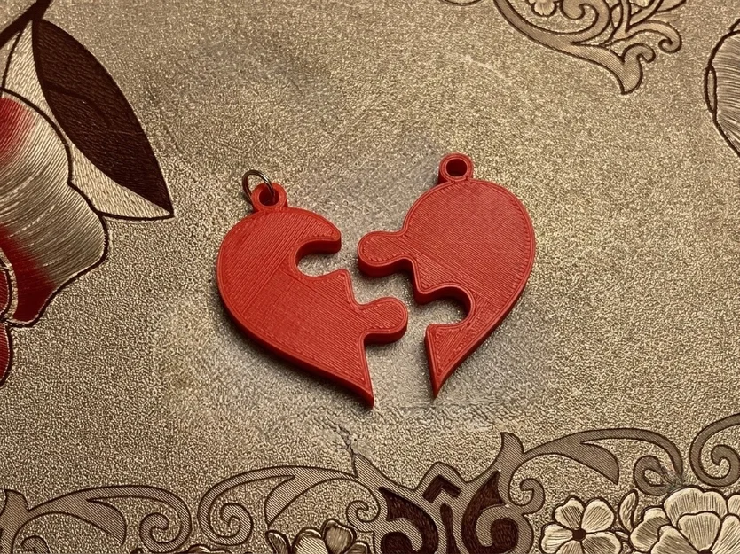Móc khóa trái tim ghép hình Puzzle (Cuore Puzzle) in 3D xinh xắn - Image 3