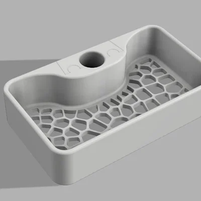 Kệ Để Đồ Phòng Tắm Họa Tiết Voronoi (Gắn Thanh Treo Vòi Sen)