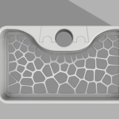 Kệ Để Đồ Phòng Tắm Họa Tiết Voronoi (Gắn Thanh Treo Vòi Sen)