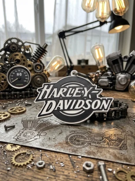 Móc khóa Harley-Davidson (HD) in 3D phong cách mạnh mẽ - Image 2